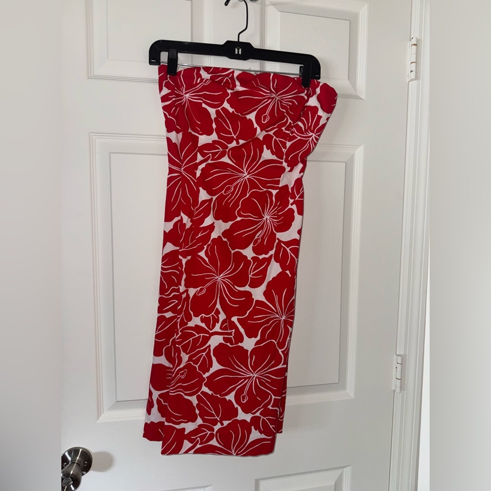 The Limited Red and White Floral  Dress